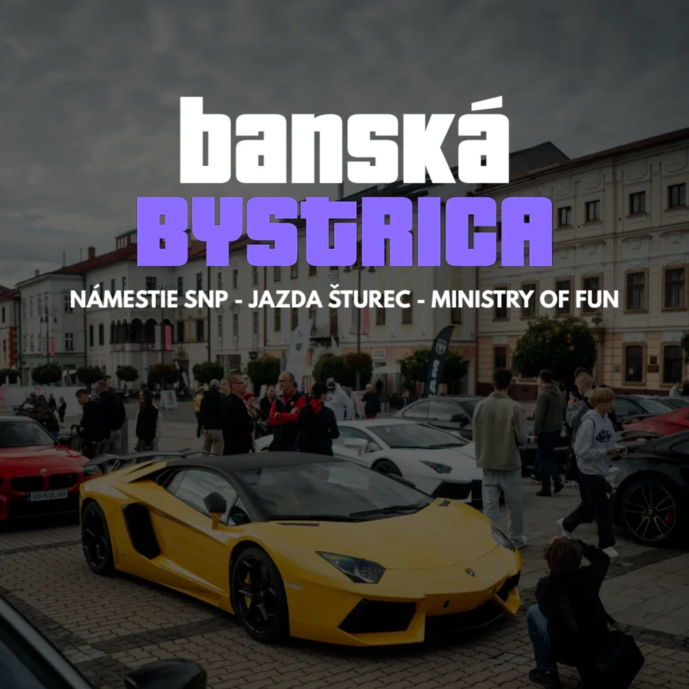 Banská Bystrica: námestie SNP, jazda Šturec, Ministry of Fun